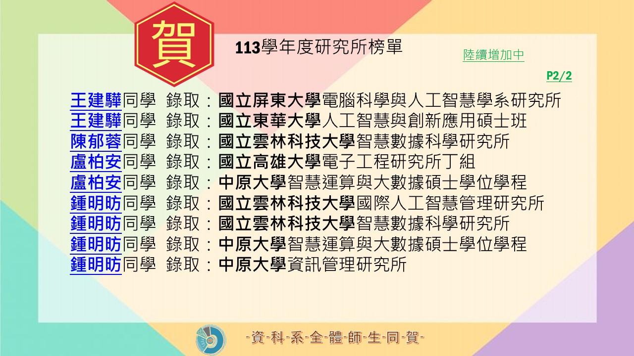 Link to 113學年度 升學榮譽榜